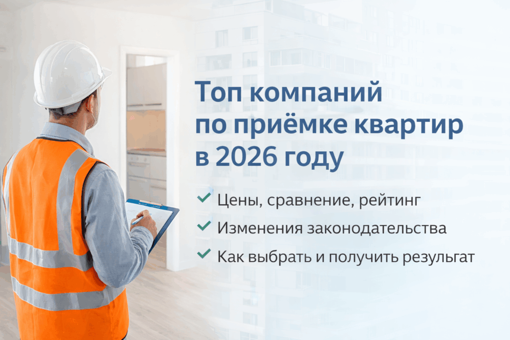 Приёмка квартиры в новостройке в 2026 году — специалист осматривает пустую квартиру перед подписанием акта, спокойный интерьер, естественный свет